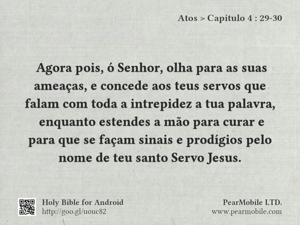 Atos, Capítulo 4:29-30